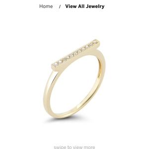 Dana Rebecca Gold Bar Diamond Ring